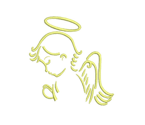 Angel Outline Machine Embroidery Design