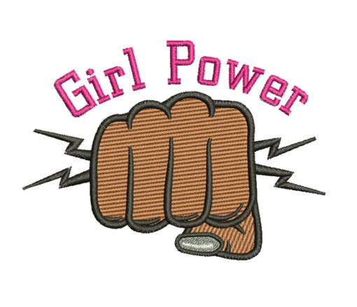 Girl Power Machine Embroidery Design