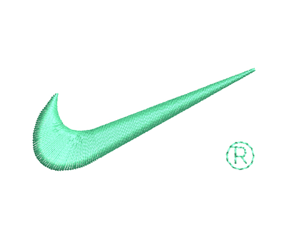 embroidered nike sign