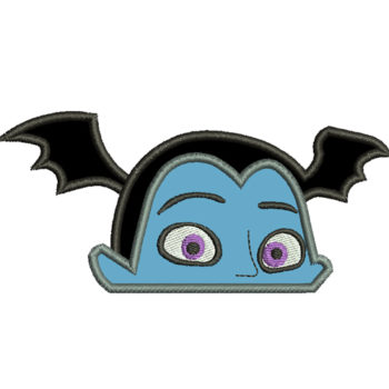 Vampirina Head Applique Machine Embroidery Design