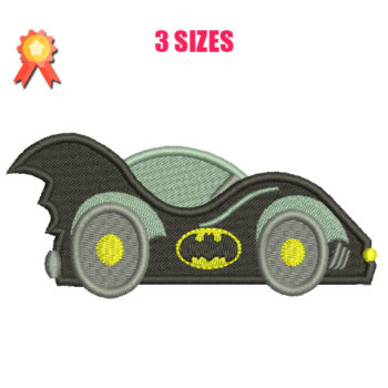 Batmobile Machine Embroidery Design