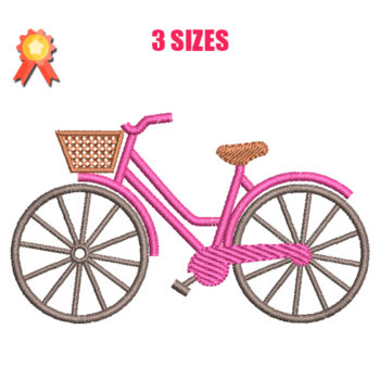 Bicycle Machine Embroidery Design