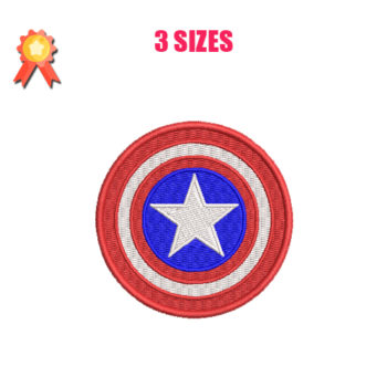 Captain America Shield Machine Embroidery Design