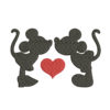 Mickey Mouse Love Machine Embroidery Design