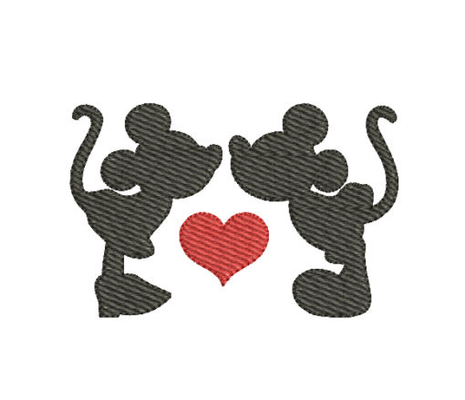 Mickey Mouse Love Machine Embroidery Design