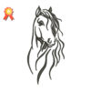 Outline Horse Machine Embroidery Design