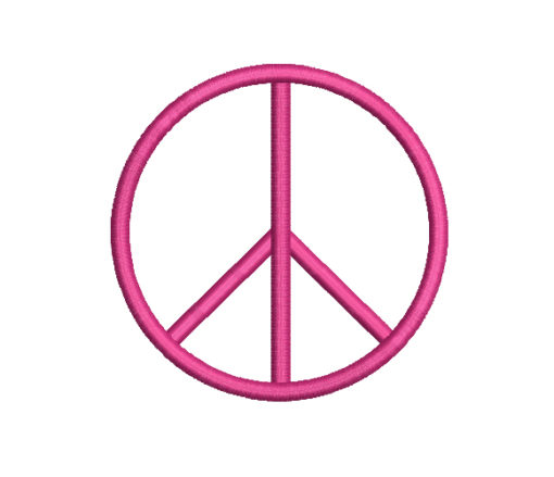 Peace Symbols Machine Embroidery Design