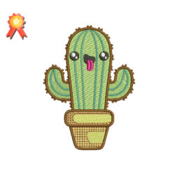 Potted Cactus Machine Embroidery Design