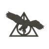 Deathly Hallows Owl Silhouette Machine Embroidery Design