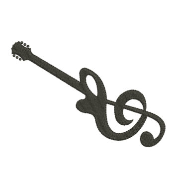 Guitar Machine Embroidery Design