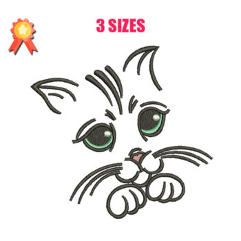 Kitty Cartoon Machine Embroidery Design