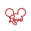 Mickey Love Machine Embroidery Design