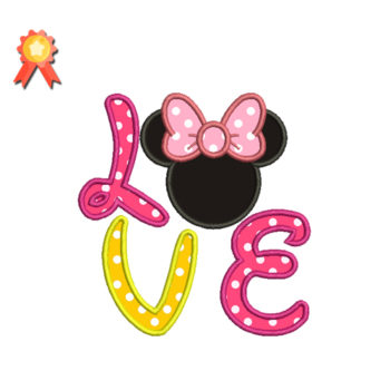 Minnie Love Machine Embroidery Design
