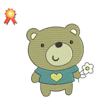 Teddy Bear Machine Embroidery Design