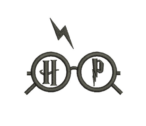 Harry Potter Glasses Machine Embroidery Design