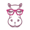 Hippo With Glasses Machine Embroidery Design