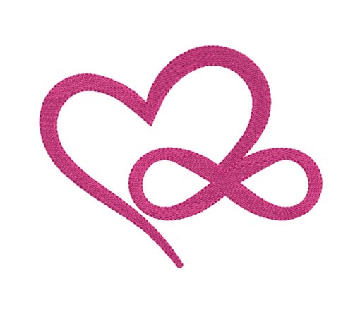 Infinity Love Sign Machine Embroidery Design