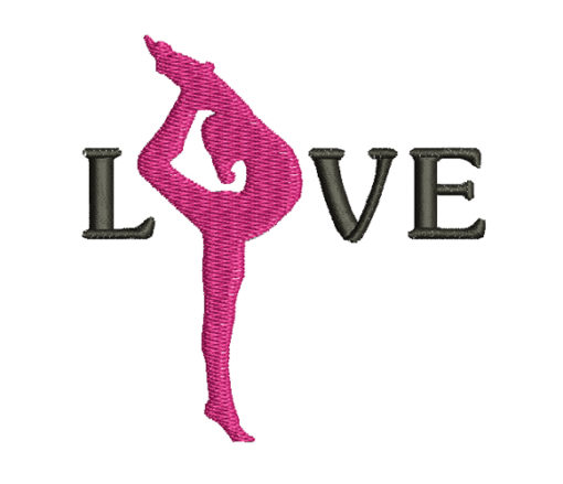 Love Gymnastics Machine Embroidery Design
