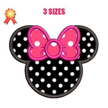 Minnie applique Machine Embroidery Design