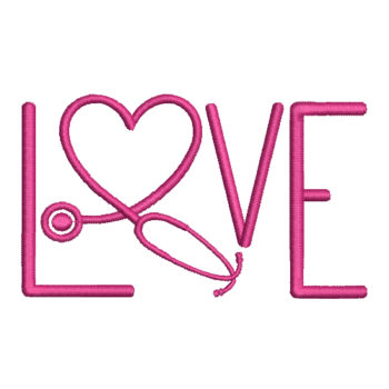 Nurse Love Machine Embroidery Design