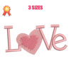 Pink Love Machine Embroidery Design