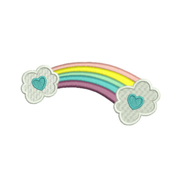 Rainbow Machine Embroidery Design