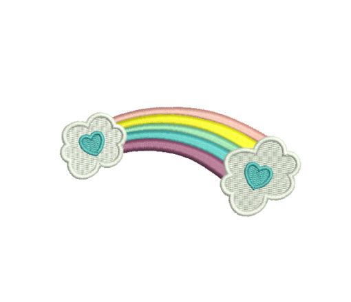 Rainbow Machine Embroidery Design