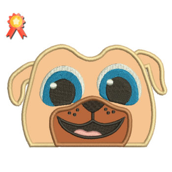 Rolly Puppy Dog Pals Head Machine Embroidery Design