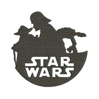 Star Wars Silhouette Machine Embroidery Design
