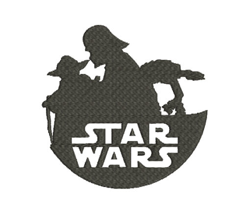 Star Wars Silhouette Machine Embroidery Design