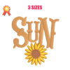 Sun time Machine Embroidery Design