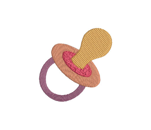 Baby Pacifier Machine Embroidery Design