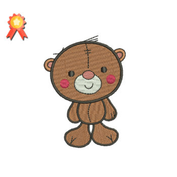 Cute Teddy Bear Machine Embroidery Design