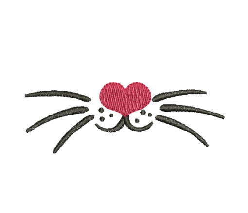 Cute cat Mouth Machine Embroidery Design