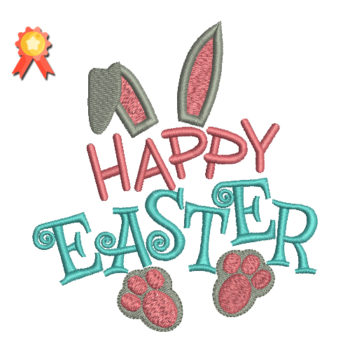 Happy Easter Machine Embroidery Design