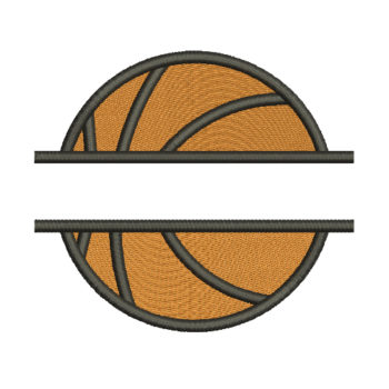 Split Basketball Machine Embroidery Design