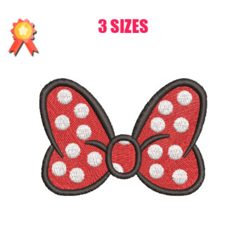 Minnie Mouse Bow Machine Embroidery Design