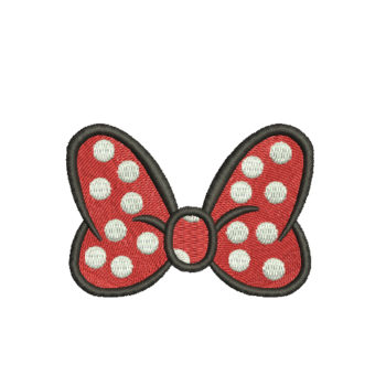 Minnie Mouse Bow Machine Embroidery Design