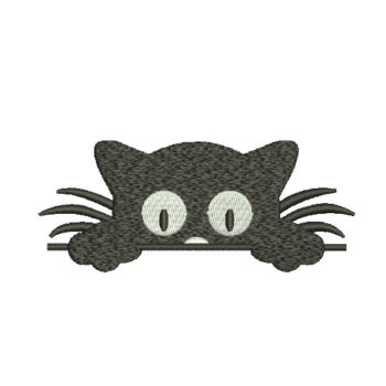 Peeking Cat Machine Embroidery Design