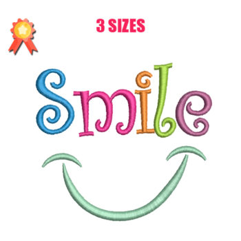 Smile Machine Embroidery Design