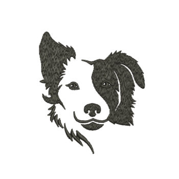 Border Collie Machine Embroidery Design