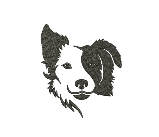 Border Collie Machine Embroidery Design
