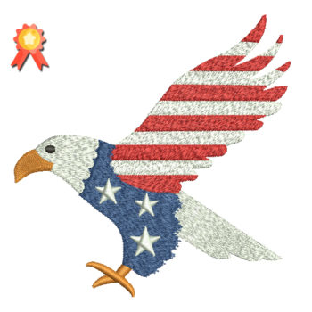 Patriotic Eagle Machine Embroidery Design