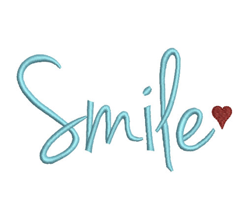 Smile Machine Embroidery Design