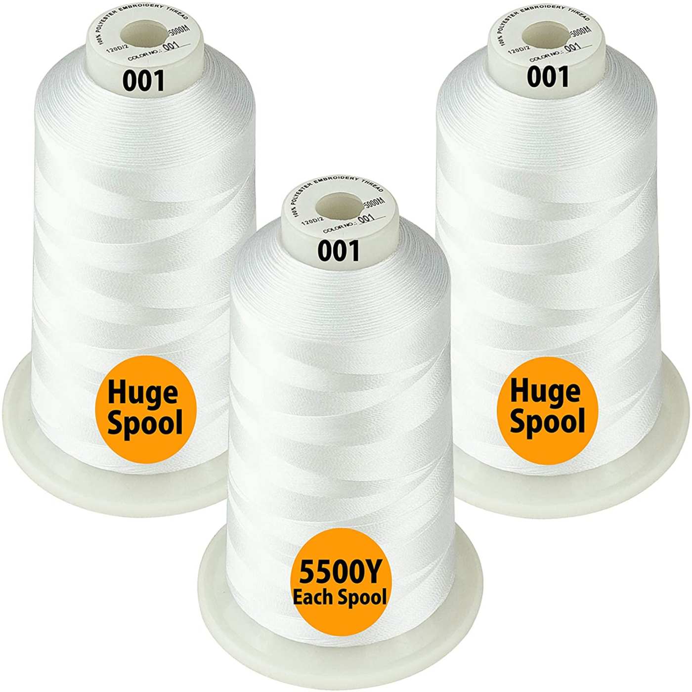 color white Embroidery Machine Thread