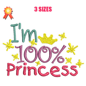 Im Princess embroidery design