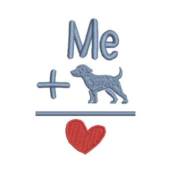 Me+Dog Machine Embroidery Design