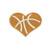 Basketball Heart Machine Embroidery Design