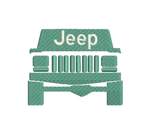 Jeep 5 Machine Embroidery Design. Includes following formats: DST, EXP, HUS, PES, JEF, SEW, XXX,VP3.