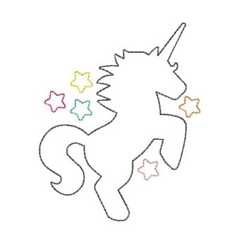 Unicorn Silhouette Machine Embroidery Design